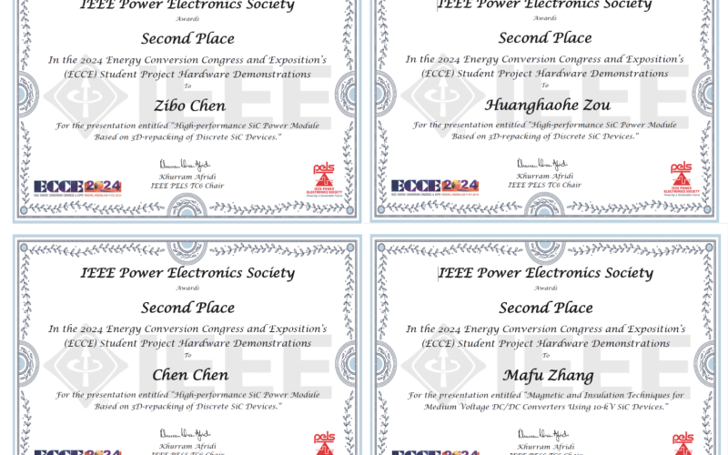 Outstanding Student Demonstration Award at ECCE 2024